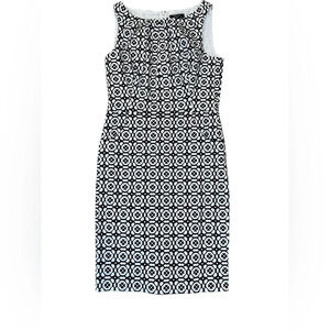 Chaps 
Black/ white dress 
Size 10
Pit to pit 18”
Length 39”